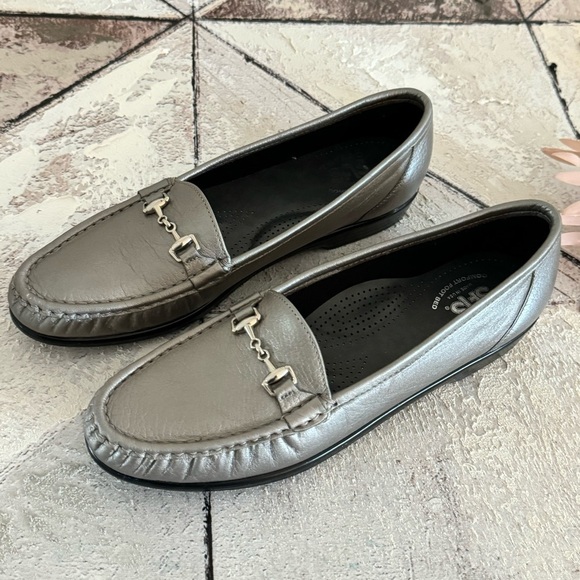 SAS Tripad Comfort Metro Womens Gray Leather Loafers Horse Bit Sz 9.5 S Narrow - Picture 7 of 14